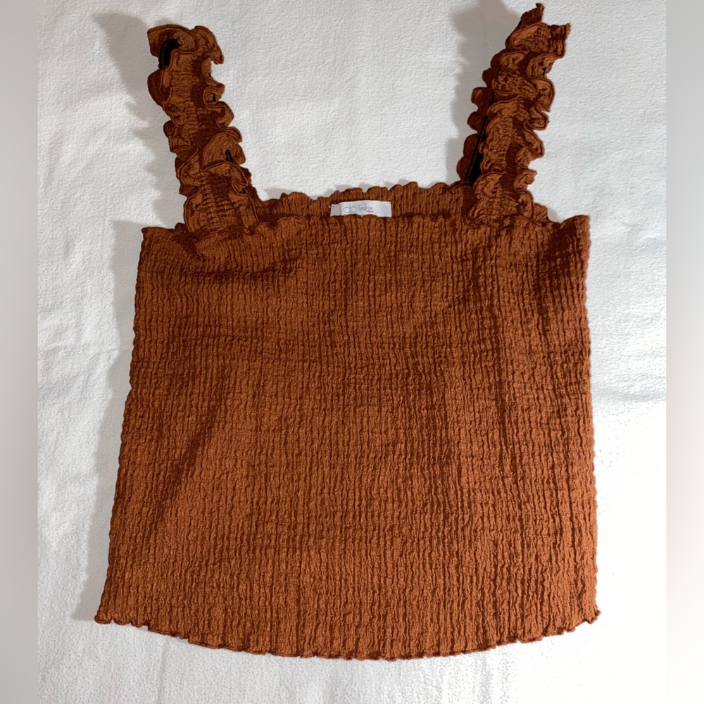 francesca’s burnt orange stretch tank